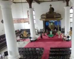 The church was made outside the old city walls and was called 